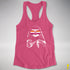 Pride Sloth Lesbian Flag Sunglasses Women's Racerback Tank - Hot Pink